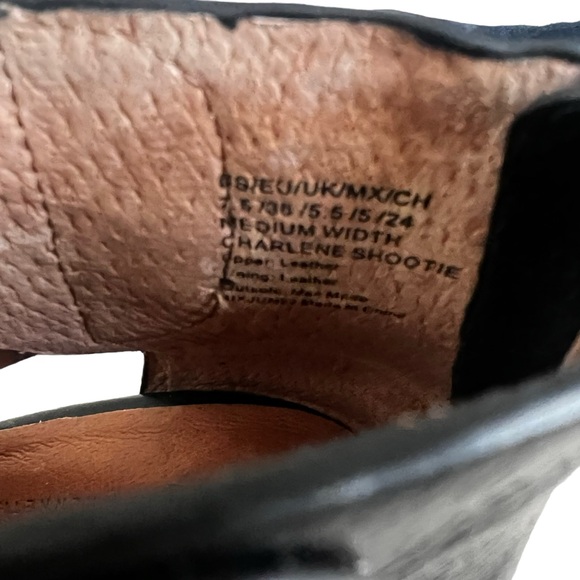 New without box Kenneth Cole size 7.5 peep toe bootie black leather shootie - Picture 5 of 8